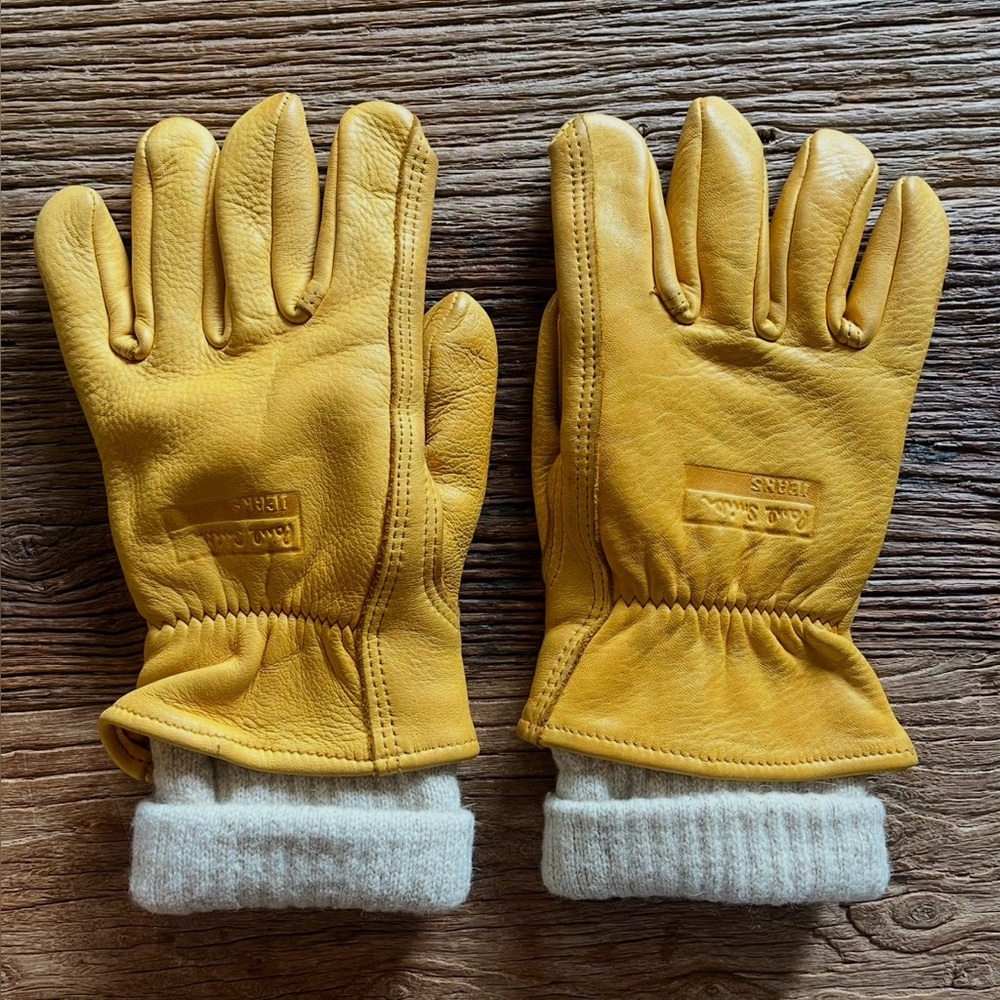 PS Jeans Yellow Leather Gloves